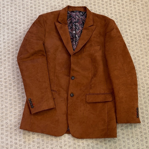 Elegant Rust Blazer for Men - Picture 1 of 3